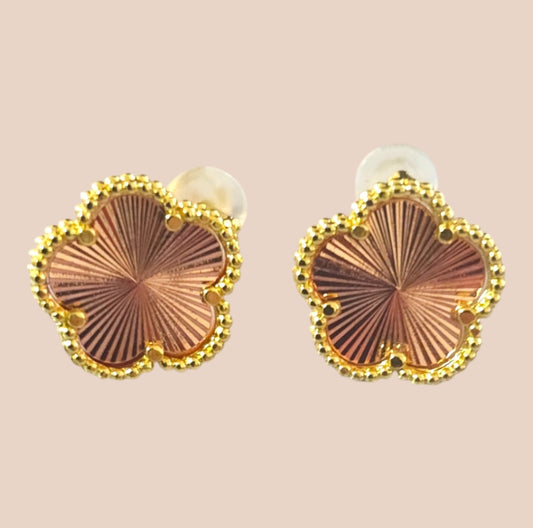 Kleeblatt Ohrring Rosa